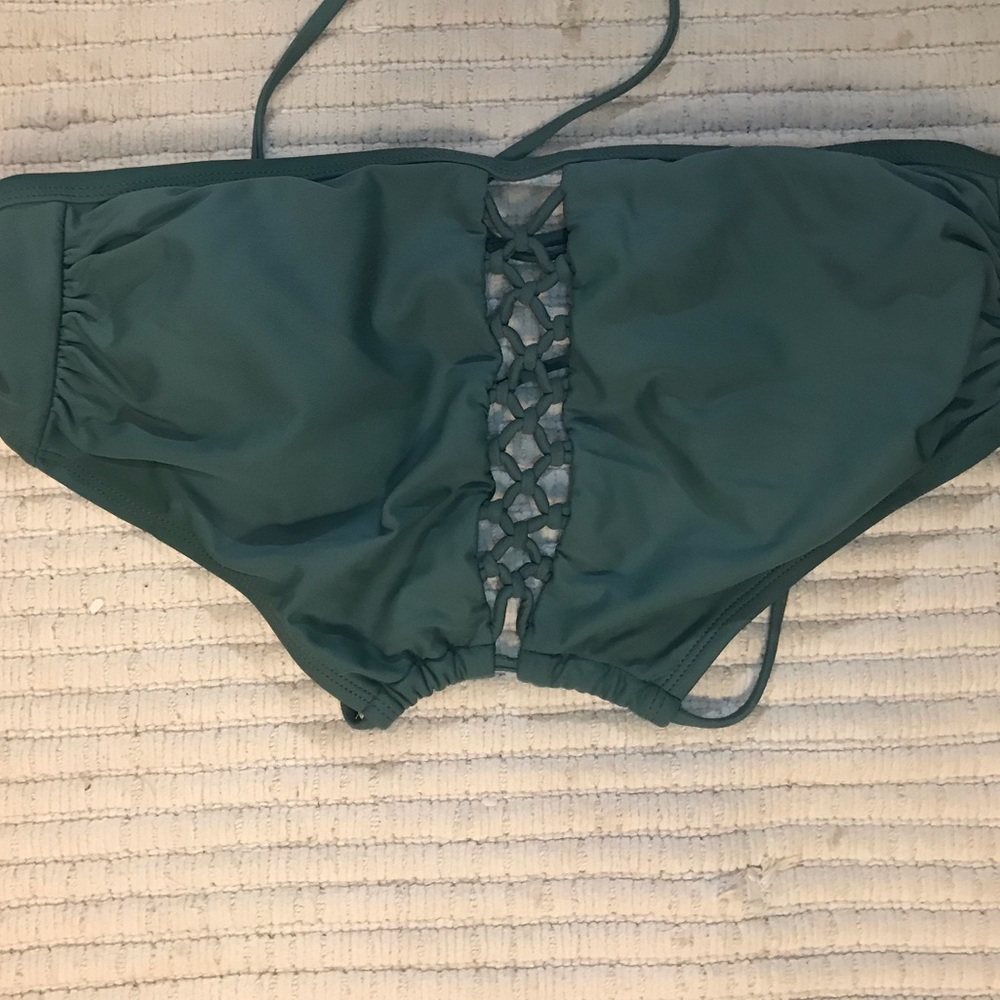 Army green bikini top